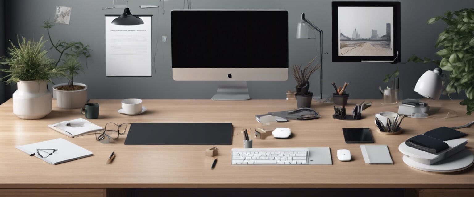 Office desk setup